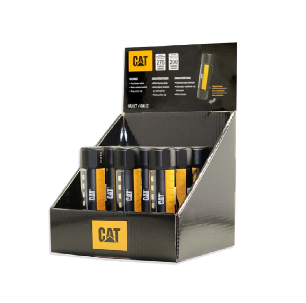 Caterpillar CAT LIGHT CT34109 - Espositore torce a doppio fascio 200 Lumen 9 pezzi