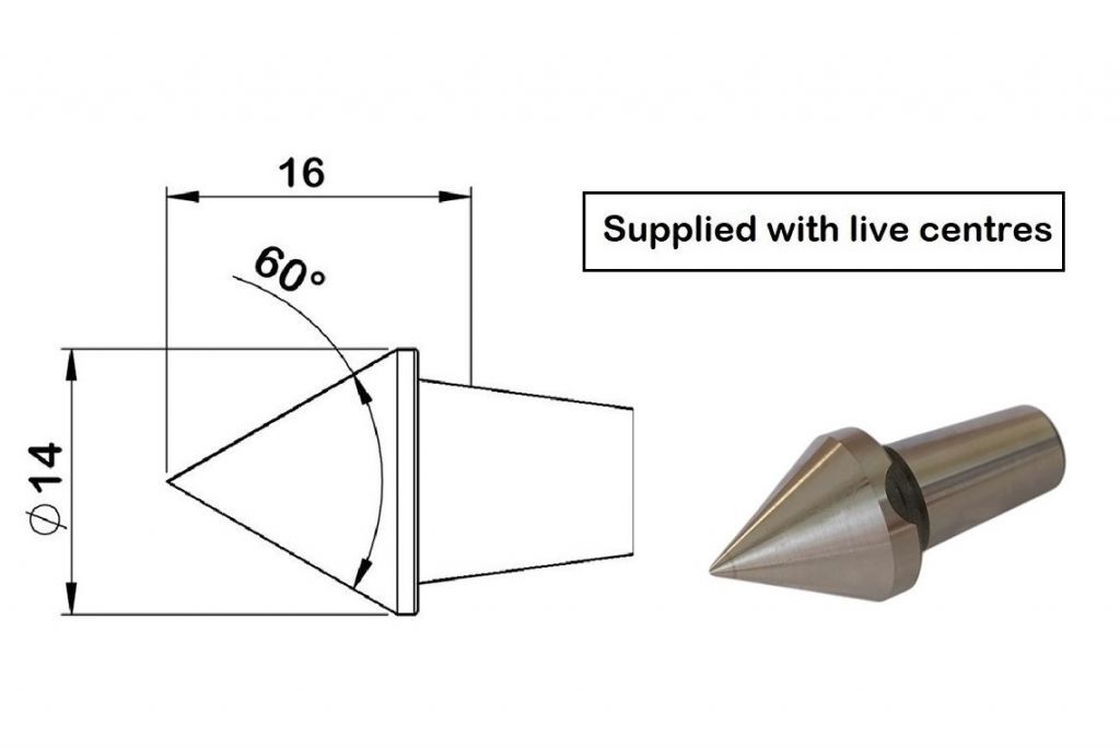172.300F Rotating live centres with cylindrical shank and without compression stroke for single and multi-spindle lathes with Standard interchangeable insert 60°
