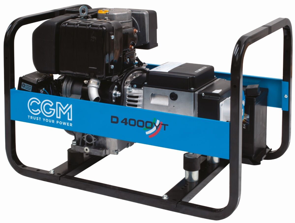 CGM D4000YT Generatore di corrente Diesel 3.2kW, trifase 400V, con sistema di avviamento elettrico e stabilizzatore di tensione AVR