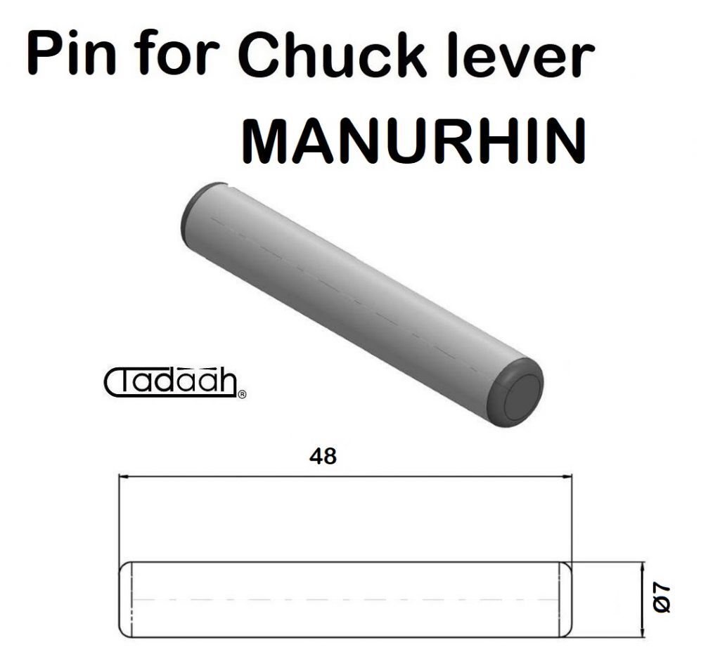 Perno per nasello 7x48 mm MANURHIN - PF 25 Ascjse/Axis