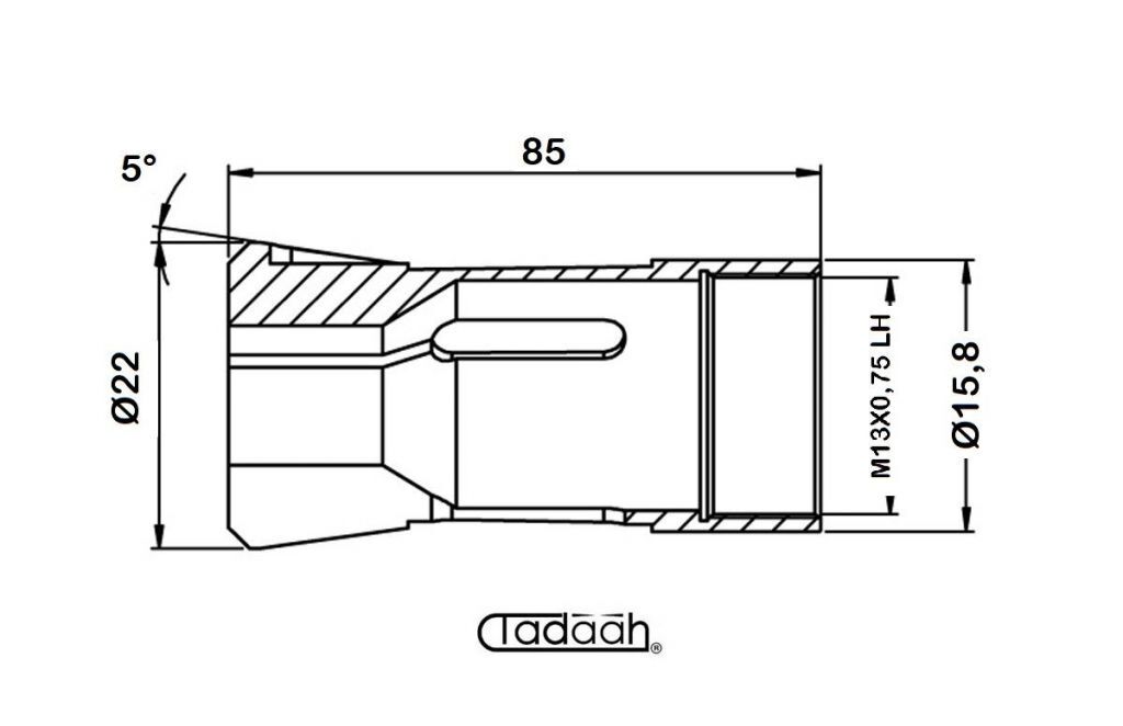 C1101580 Pick-up collet ROUND suitable for Gildemeister DMG-Mori AS12