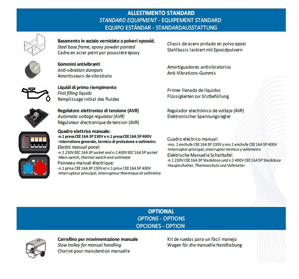 CGM C7000T Generatore di corrente portatile a benzina 5,6kW, trifase 400V, con sistema di avviamento a strappo e stabilizzatore di tensione AVR