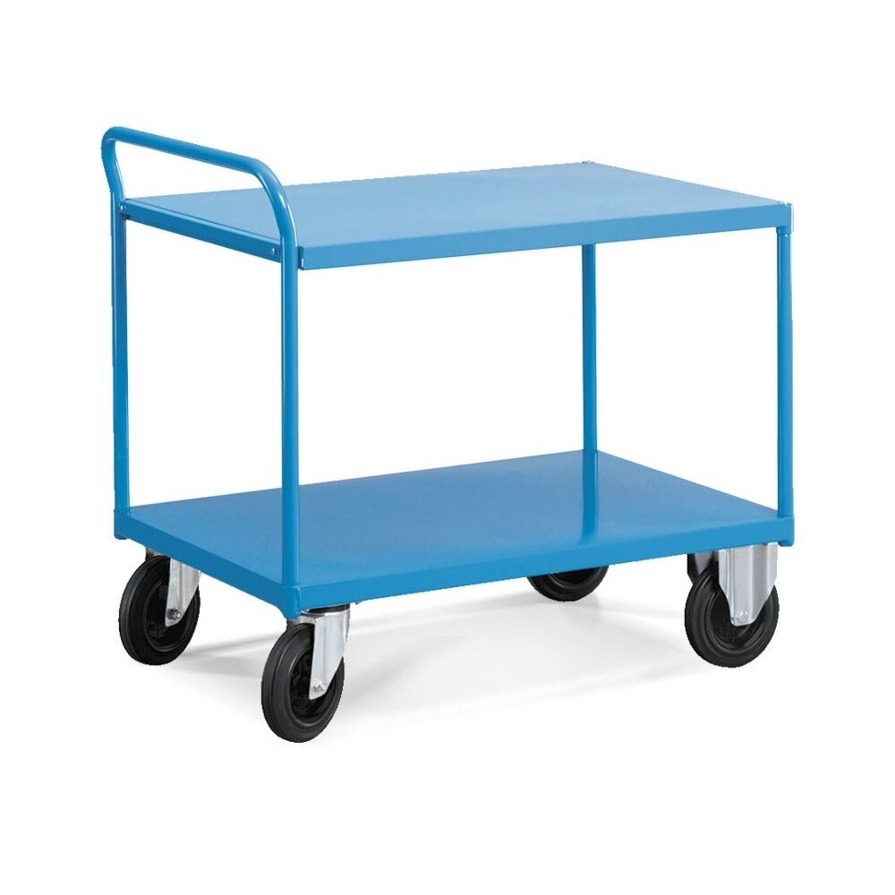 Fami FCEP1052004 Four-wheel trolley with steel base Featuring two shelves and handle - Dimension 1095x700x1000mm e Capacity 500 kg