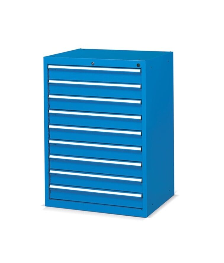 Fami FDF10905604 Cassettiera metallica portautensili FLEXA con 9 cassetti, portata cassetto 70Kg, dimensioni 717x600x1002mm