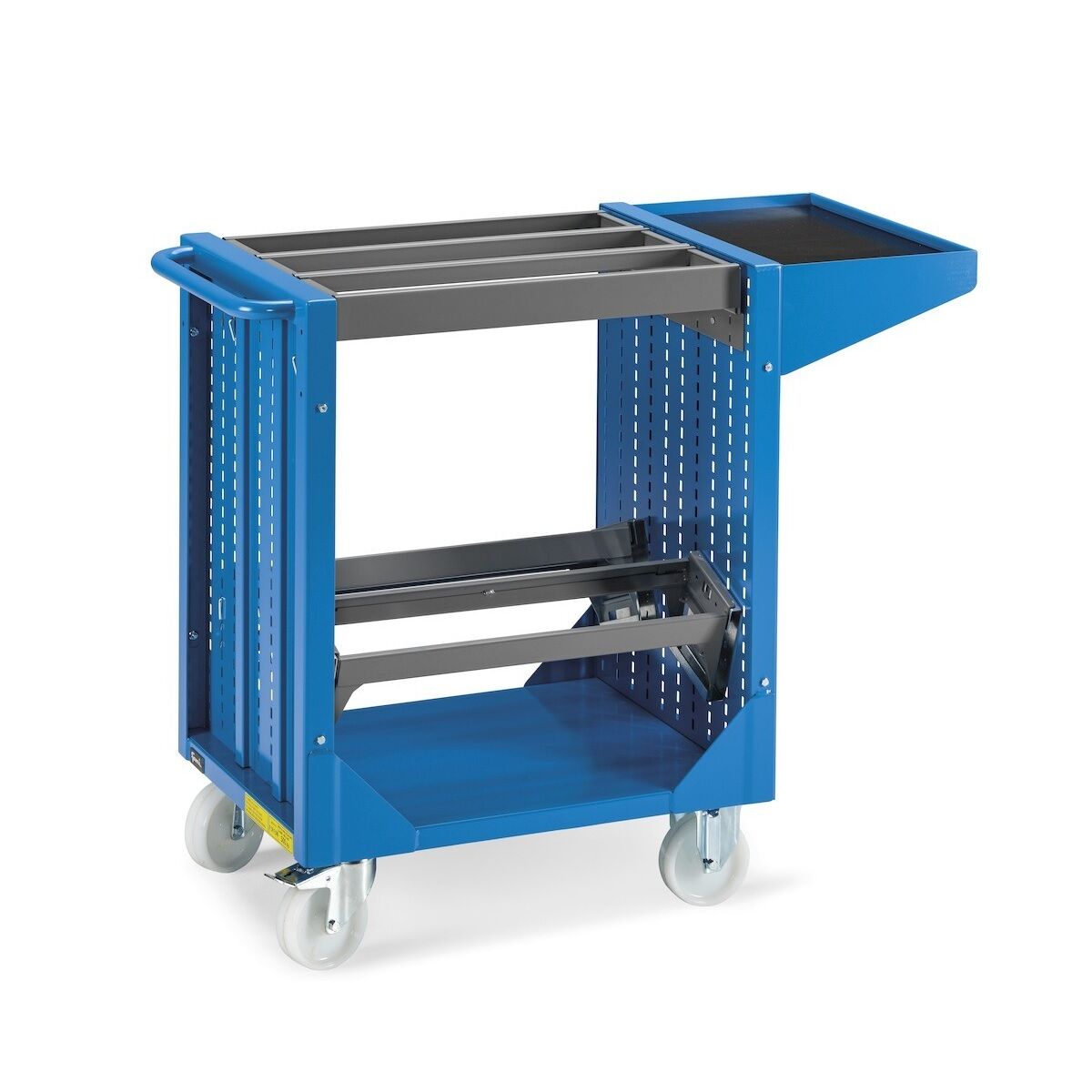 Fami arredamenti FCNF1001056 Carrello portautensili NC a 4 ruote con telai porta boccole regolabili in altezza e inclinabili - Misure 1064x512x890mm