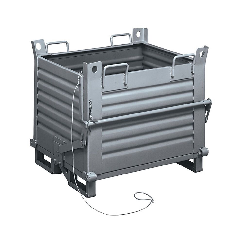Fami FML01110001 Contenitore industriale con fondo apribile a rulli - dimensione 1000x800x800 mm - portata 2000 kg