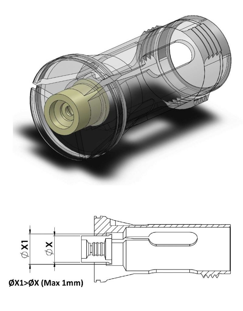 Spezial Greifer Zange mit interner Schritt für  Gildemeister GM16AC