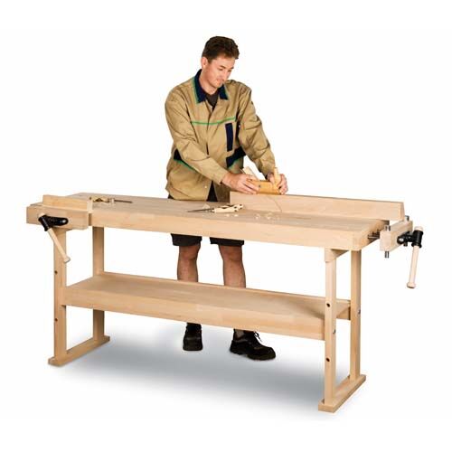 HOLZKRAFT 5101411 - Banco da lavoro professionale per falegnami, modello HB 1401, ingombro 1500x650 mm