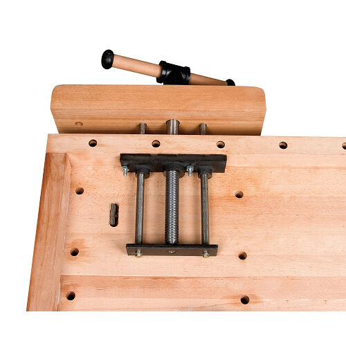 HOLZKRAFT 5102102 - Professionelle ausziehbare Werkbank für Tischler, Modell HB 2010 - Stellfläche 2100x700 mm