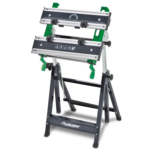 HOLZSTAR 5900010 Cavalletto con piano di lavoro 600x580x770-1070 mm - Capacità massima 100 kg