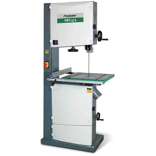 HOLZSTAR 5900471 Sega a nastro per legno Modello HBS 471 - 230 V - Altezza taglio 285 mm - 1500 V - Dimensioni tavola 535x485 mm