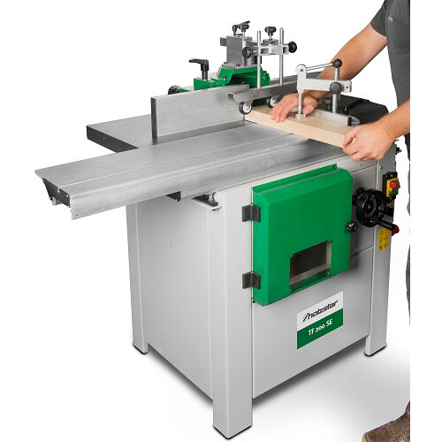 HOLZSTAR 5902000 - Fräse Modell TF 200 SE mit verschiebbaren Tisch und schwenkbarem Spindel - Abmessungen 1000x360 mm