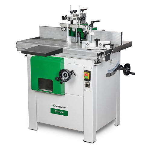 HOLZSTAR 5902000 - Fräse Modell TF 200 SE mit verschiebbaren Tisch und schwenkbarem Spindel - Abmessungen 1000x360 mm