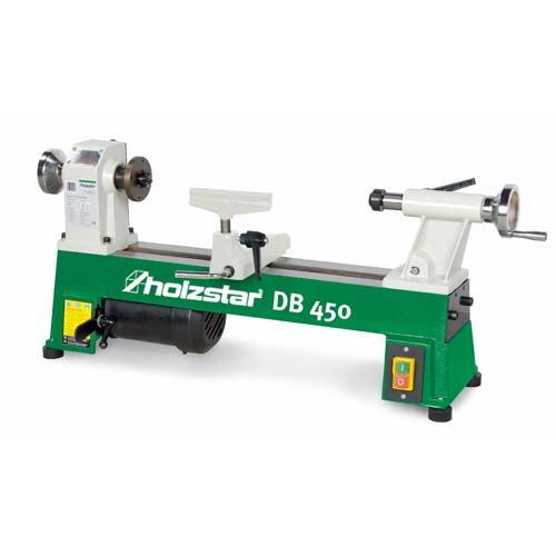 HOLZSTAR 5920450 - Kleiner Holzlathe Modell DB 450 - Max drehbarer Durchmesser 254 mm