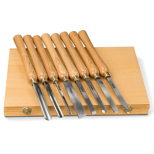 HOLZSTAR 5931011 - Kit utensili per tornitura 8 pezzi