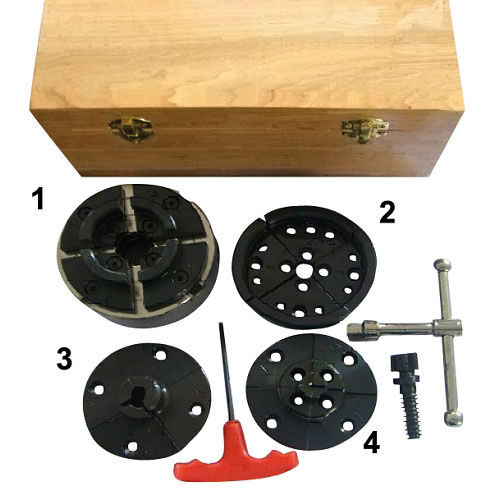 HOLZSTAR 5931054 Mandrino professionale a 4 griffe, filetto M33x3,5