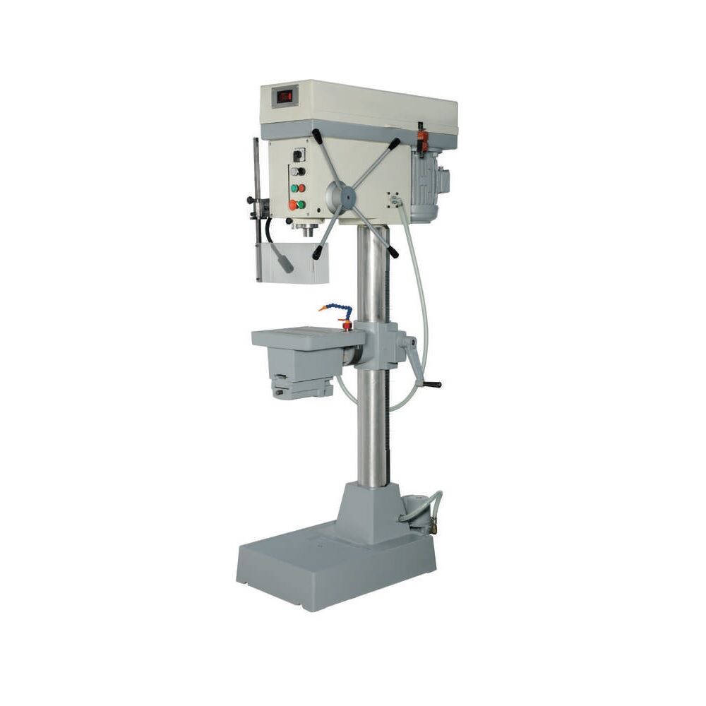 IME-MPA40TG Drilling / Tapping machines LTF with standard table, drilling and tapping capacity diameter 40mm, quill stroke 130mm, power 1,1/2,2kW and automatic spindle feed 0,06-0,1-0,2mm/1’