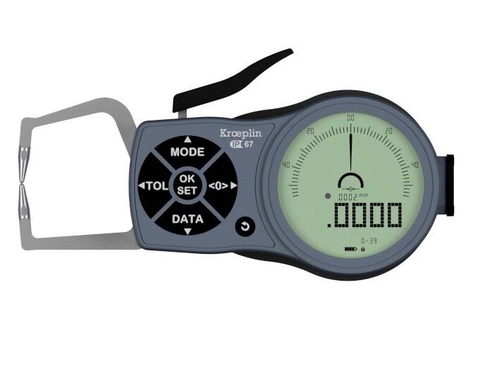 3503500N Digital dial indicator with touch probes for outdoor use Series DigitronicPlus new version "K", measuring range 0-10 mm, ball contact Ø1.5 mm, IP67