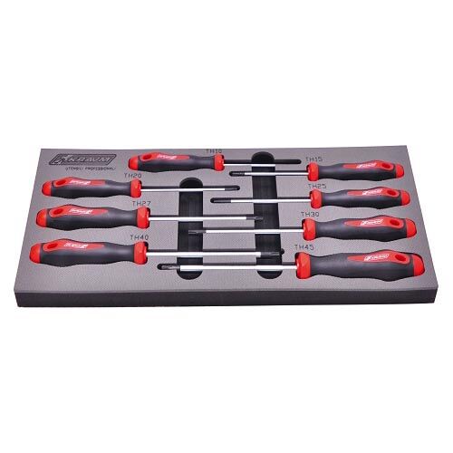 KRAVM E07246 Set 8 Giraviti Torx Security in acciaio T10-T45