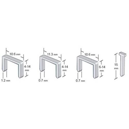 KRAVM E87038 Aggraffatrice manuale in alluminio compatibile con Arrow, Esco, KWB, Novus, Rapid, Rocafix, Stanley