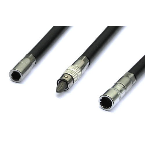 KRAVM K50043 Set of 3 flexible screwdrivers for mechanics with bits and sockets - 1/4" drive