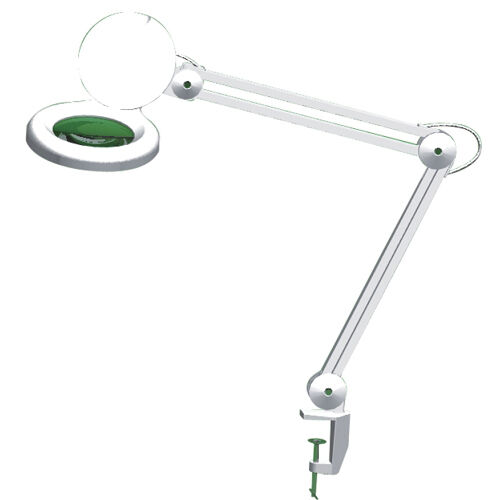 LTF115.04 - Porta lampada con lente ed illuminazione a 60 led, fissaggio a morsetto 3 diottrie