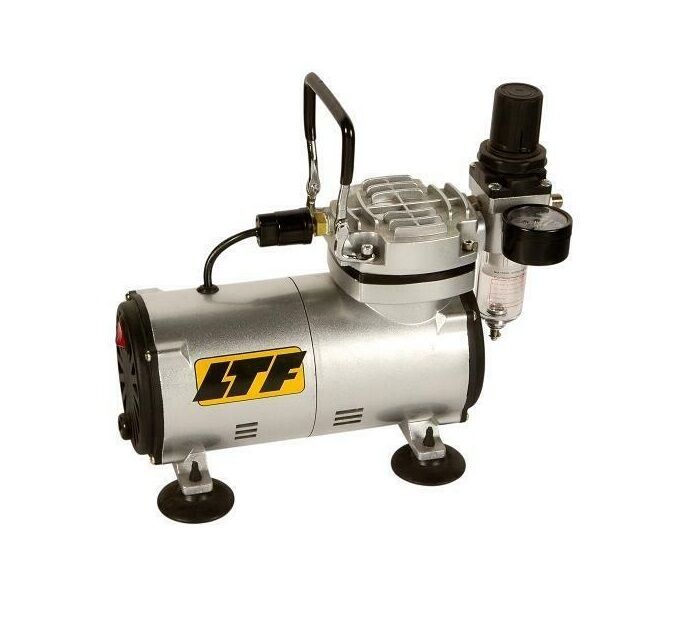 ASTURO 2010900 Mini compressore portatile per aerografia con regolatore aria e manometro