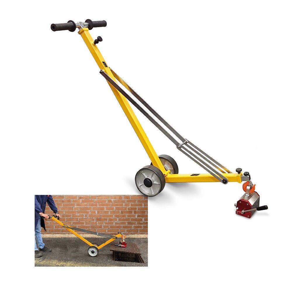 LTF 220.90 Manual manhole cover lifter supplied with permanent magnet - Capacity 150 Kg
LTF APPARECCHIATURE MAGNETICHE DI SOLLEVAMENTO