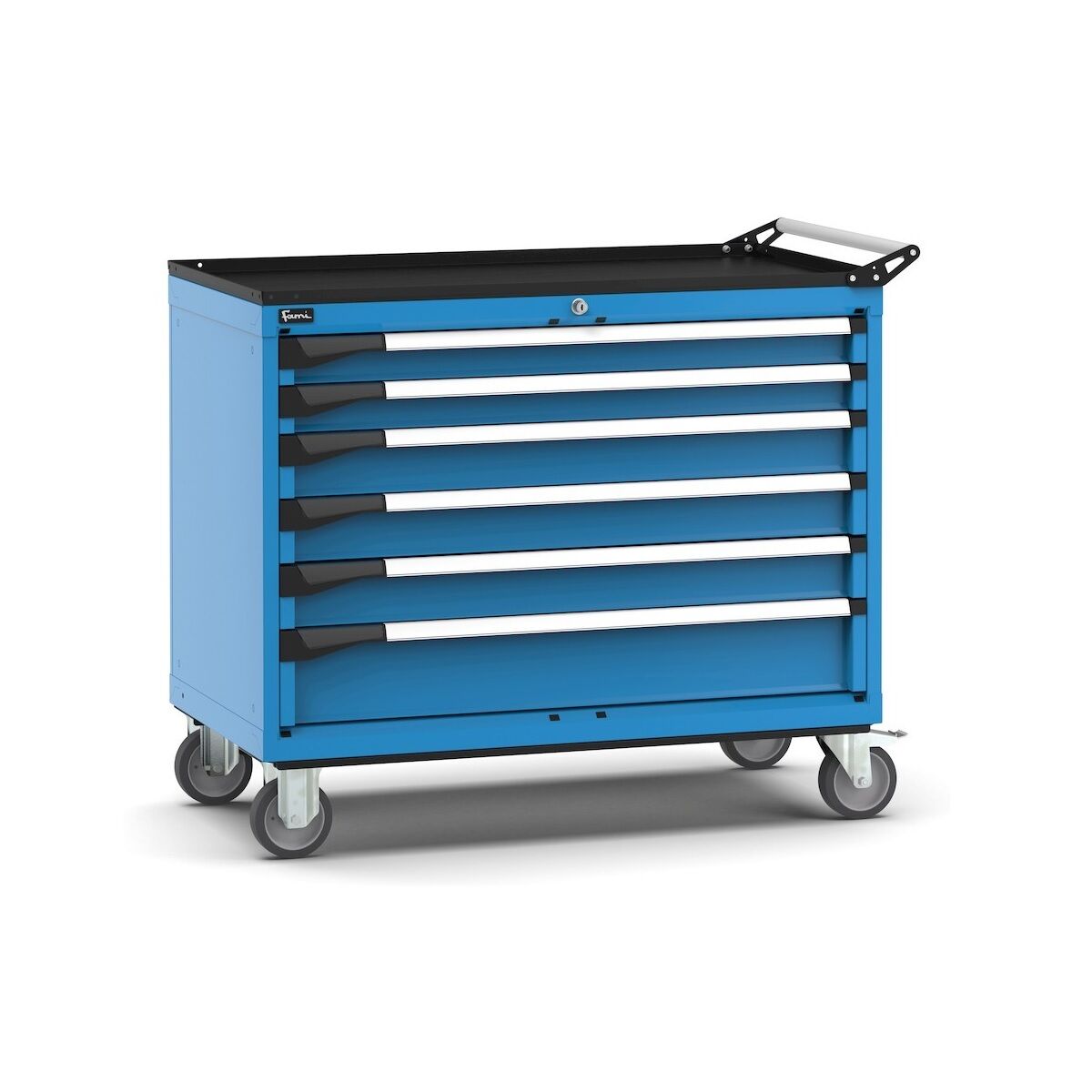 Fami M52R070C0104404 Toolbox trolley with 6 flexible-extension drawers and perforated bottom