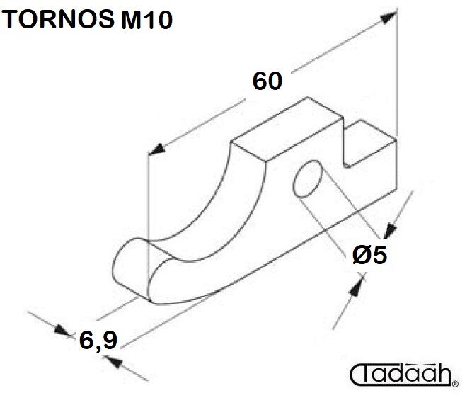 MA 6469 Nasello - Martelletto per tornio monomandrino TORNOS M10