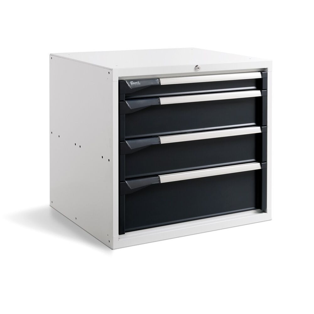 Fami MBR05SC010304PD Kleiderschrank mit 4 Schubladen für WORK MASTER Werkbank - Abmessungen: 713x610x669 mm