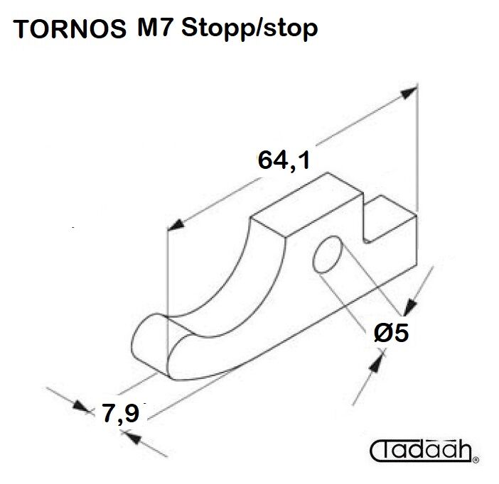 MD15825 Nasello per tornio TORNOS MS7 -fermo