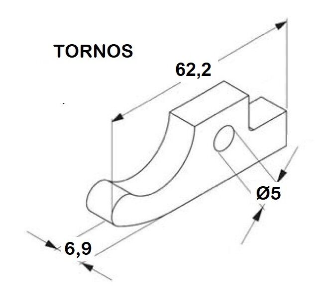 MD 9705 Nasello - Martelletto per tornio monomandrino TORNOS M7 rinforzato
