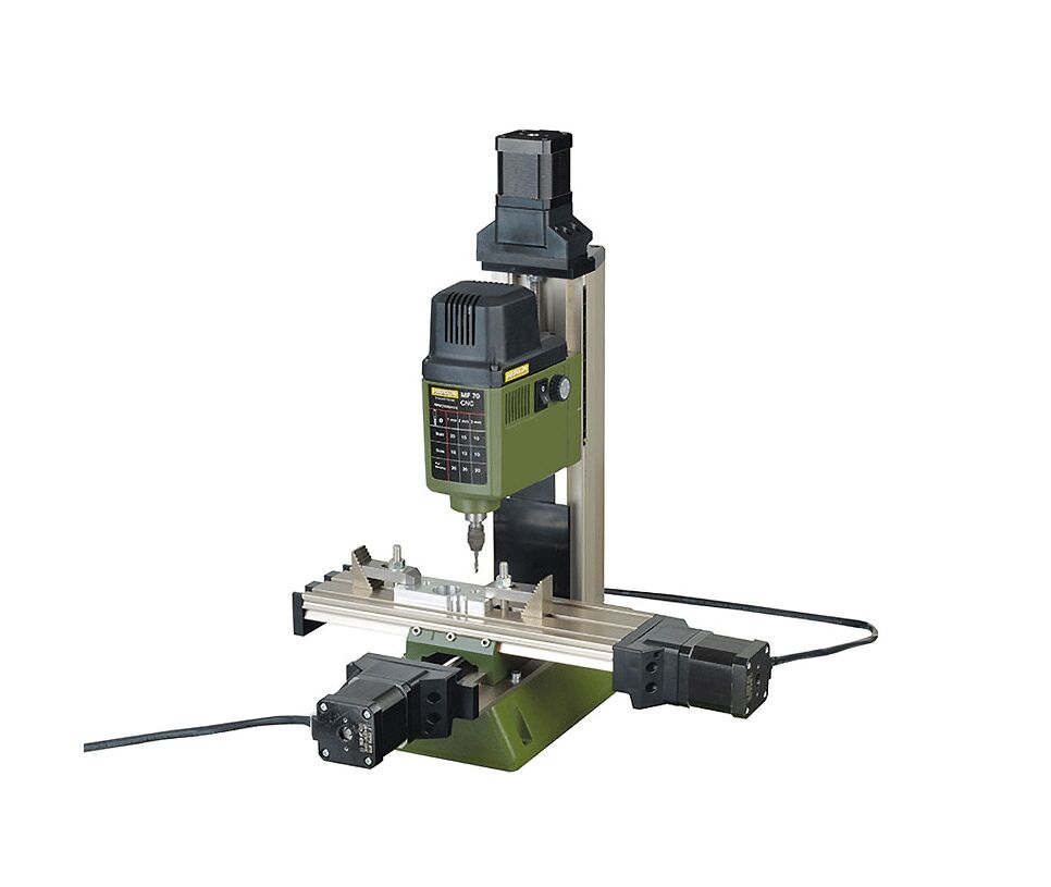 PROXXON 27112 MICRO-fresatrice modello MF 70/CNC-ready, 230 V, con motori passo-passo per gli assi X, Y, Z