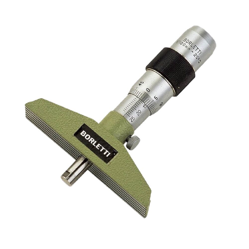 BORLETTI MP3 Depth micrometers with interchangeable rods - Measuring range 0-250 mm