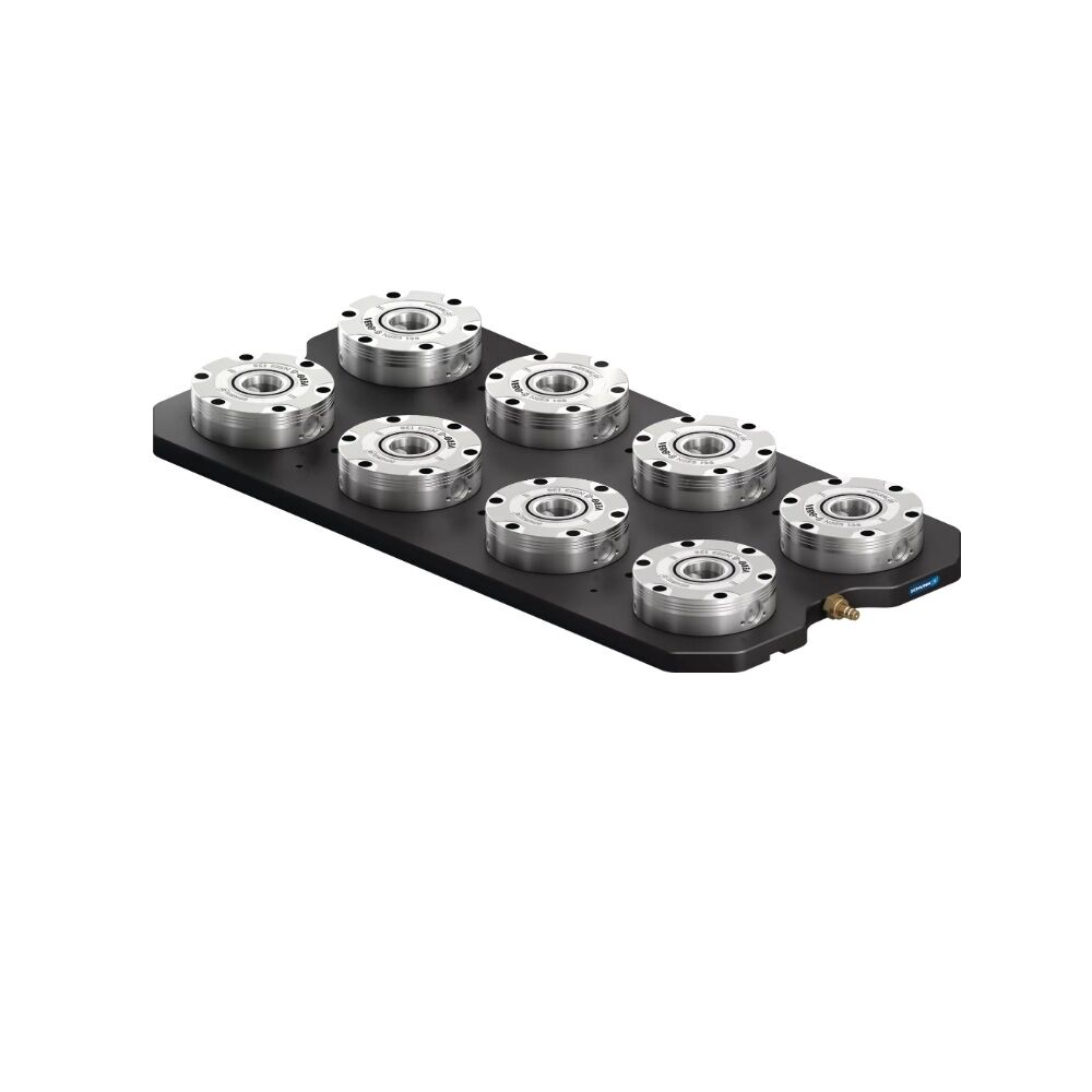 1323575 SCHUNK Clamping station plate 799x399x60mm with eight NS3 138 modules, pull-down force 64 kN