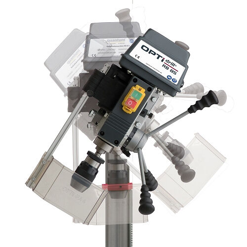 OPTIMUM 058OP9181 Säulenbohrmaschine für Holz, Plastik und Aluminium - Max. Bohrdurchmesser Ø16mm, 230 V, 750W, Modell RB 8S