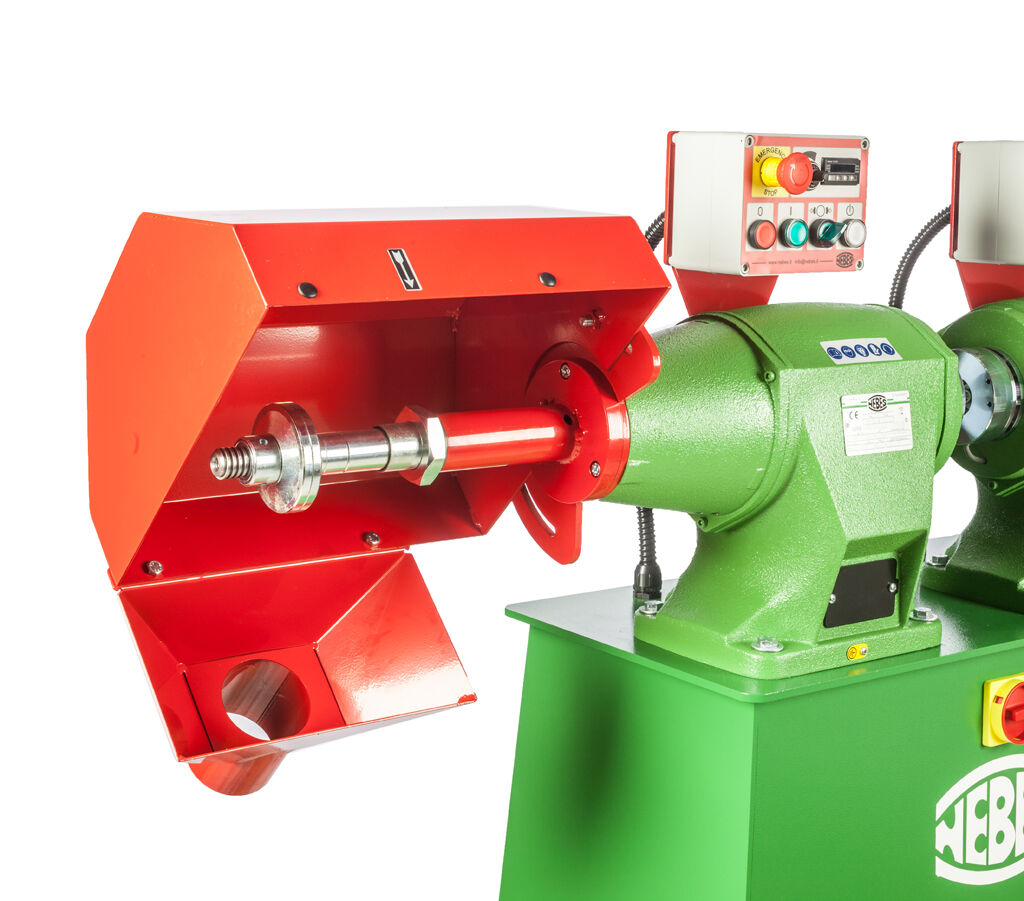 NEBES Elettromeccanica P6-DI Pulitrice industriale in Ghisa a doppio motore 4 + 4 Hp con alberi indipendenti e raffreddamento forzato, motore induzione trifase 400V