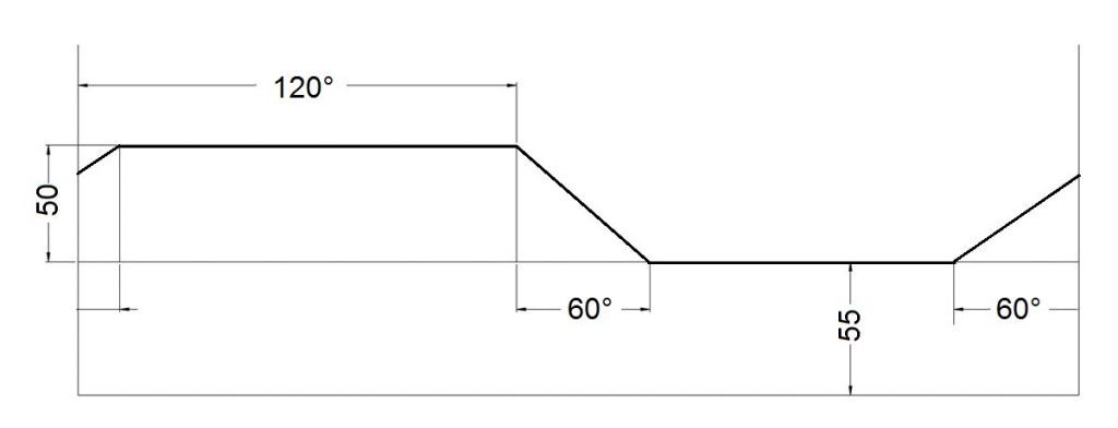 PA125102 Standard cam h=0 x120° for Mori-Say  6/25, 6/32, 6/42, 8/25, 8/32, 8/42