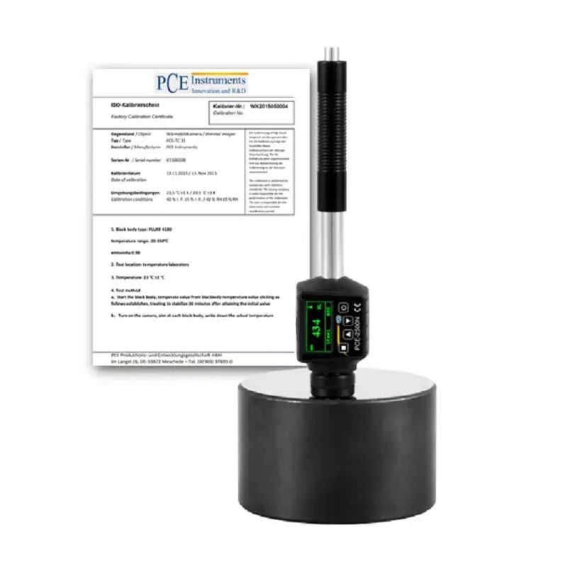 PCE Instruments PCE-2500N-ICA Misuratore di durezza portatile per metalli con dispositivo di impatto, memoria interna, interfaccia USB e Certificazione ISO inclusa