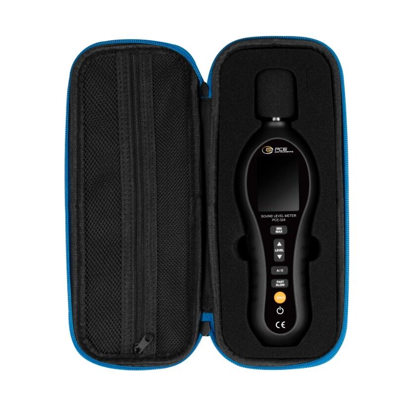 PCE Instruments PCE-324 LCD Color sound level meter 30-130 dB with A/C weighting, traffic light view, class II, portable with batteries