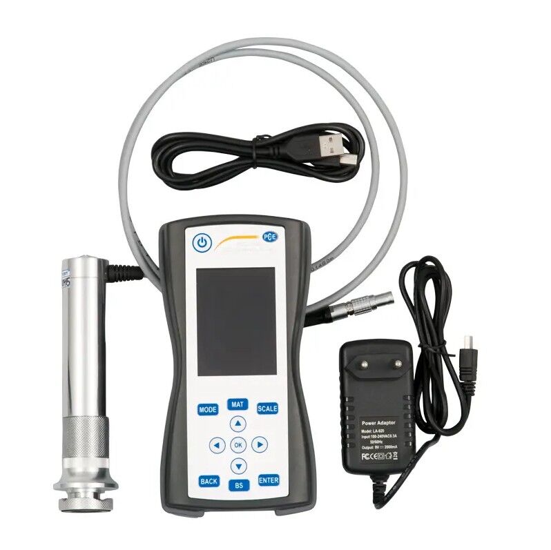 PCE Instruments PCE-3500 Durometro UCI per misure non distruttive per la misura dei pezzi metallici, misura in HV, HRC, HRB, HB e MPa