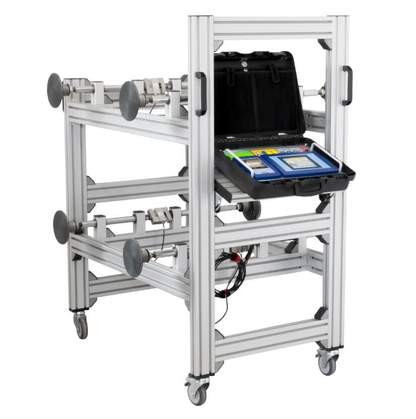 PCE Instruments PCE-4PCFM 4-Punkt-Spannkraftmesser bis 30 kN mit Touchscreen, Datendruck, USB-Speicher und präziser Lastverteilungseinstellung