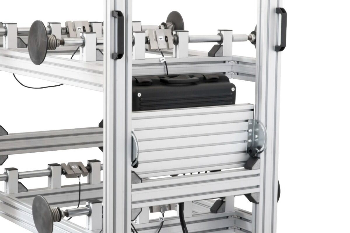 PCE Instruments PCE-4PCFM 4-Punkt-Spannkraftmesser bis 30 kN mit Touchscreen, Datendruck, USB-Speicher und präziser Lastverteilungseinstellung