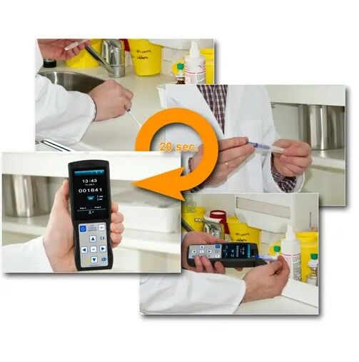 PCE Instruments PCE-ATP 1-KIT3 Bioluminometer für Oberflächen und Flüssigkeiten, USB- und Bluetooth-Schnittstelle, Messbereich von 0 bis 999999 RLU