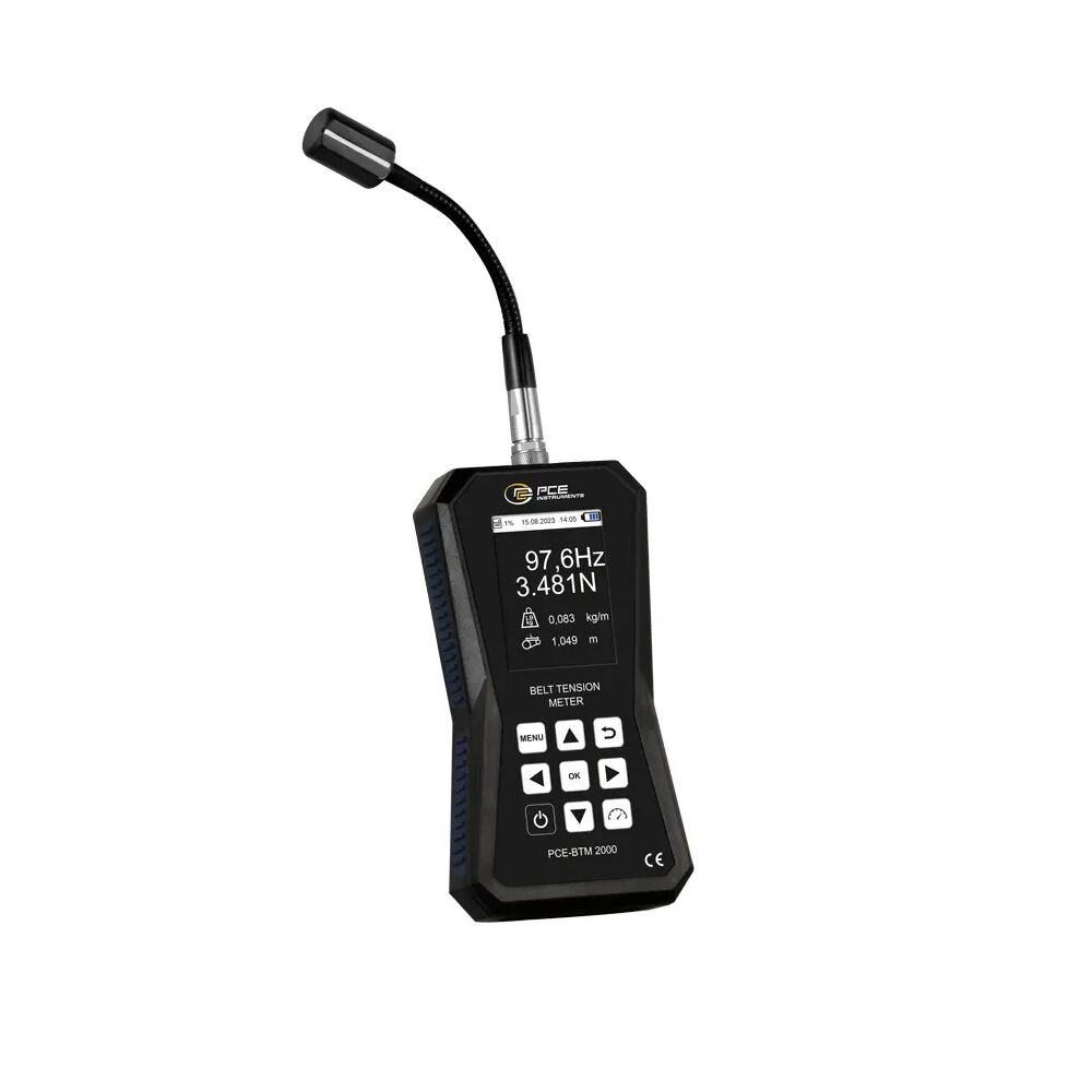 PCE Intruments PCE-BTM 2000A Misuratore di forza per cinghie di distribuzione con memoria per 750 valori