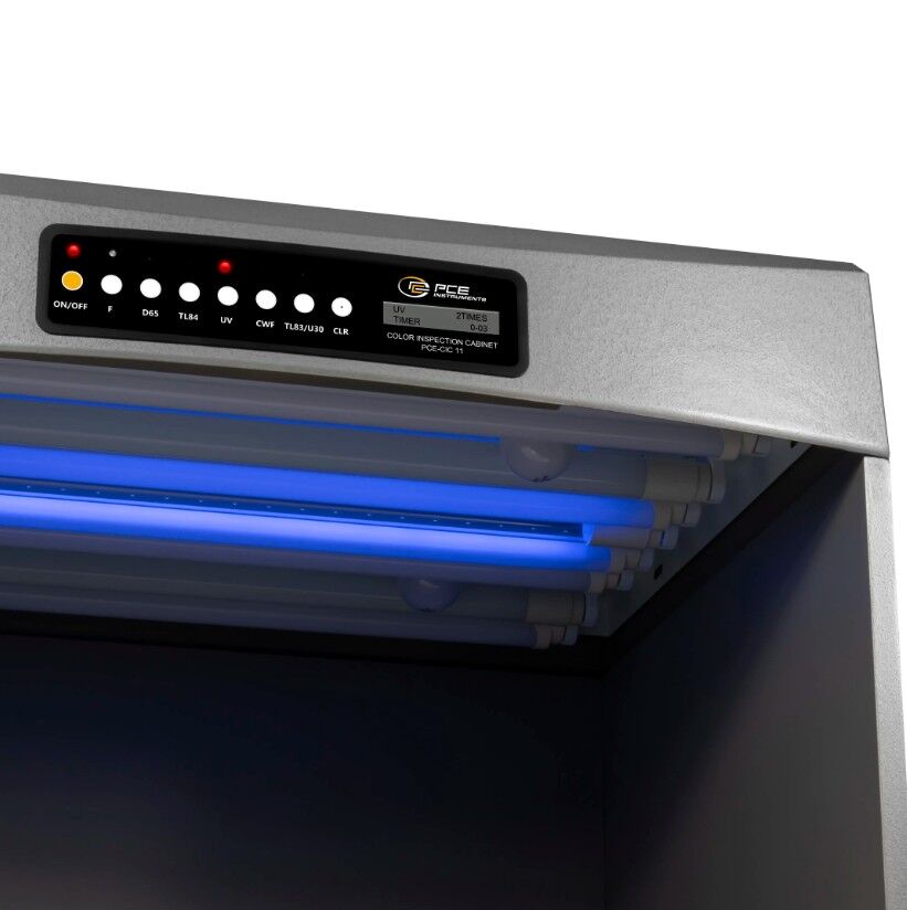PCE Instruments PCE-CIC 11-LED Lichtkabine für Farbvergleich und Qualitätskontrolle, unterstützt 6 verschiedene Lichtarten