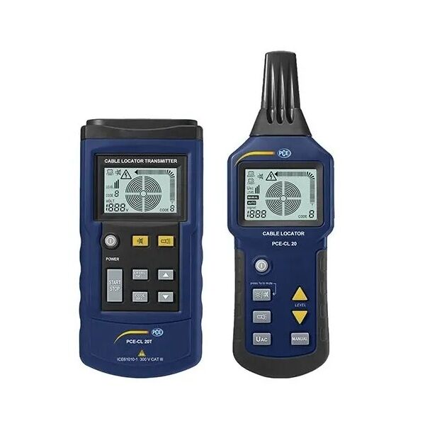 PCE Instruments PCE-CL 20 Detector for live and non-live cables, metallic water and heating pipes under and inside floors, 125 kHz output signal