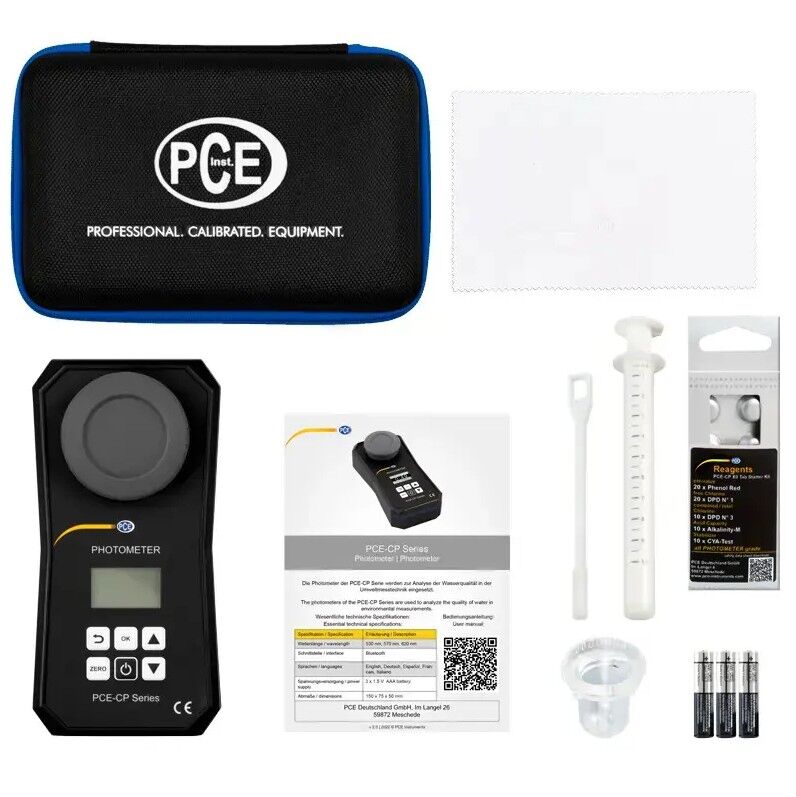 PCE Instruments PCE-CP 20 pHmetro bluetooth 5-in-1 per misura pH, cloro, durezza e alcalinità con cloud sync, analisi acqua smart e senza fili