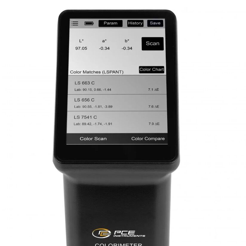 PCE Instruments PCE-CSM 25 Spettrofotometro per la determinazione e il confronto dei colori, sorgente luminosa LED a spettro completo